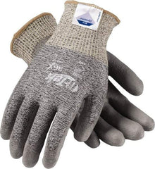 PIP - Size XL, ANSI Cut Lvl A3, Cut Resistant Gloves - Palm & Fingers Coated, Salt & Pepper - Benchmark Tooling