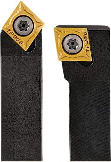 Seco - SCDC, Right Hand Cut, 45° Lead Angle, 12mm Shank Height x 12mm Shank Width, Neutral Rake Indexable Turning Toolholder - 150mm OAL, CC..09T3.. Insert Compatibility, Series Screw Lock - Benchmark Tooling