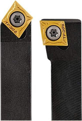 Seco - SCDC, Right Hand Cut, 45° Lead Angle, 12mm Shank Height x 12mm Shank Width, Neutral Rake Indexable Turning Toolholder - 150mm OAL, CC..09T3.. Insert Compatibility, Series Screw Lock - Benchmark Tooling