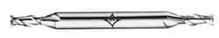 Square End Mill: 7/64'' Dia, 21/64'' LOC, 3/16'' Shank Dia, 2-1/4'' OAL, 2 Flutes, High Speed Steel Double End, TiCN Finish, Spiral Flute, Centercutting, RH Cut, RH Flute, Series HMD-2