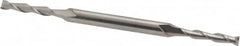 Cleveland - 1/8", 3/4" LOC, 3/16" Shank Diam, 3-1/8" OAL, 2 Flute, High Speed Steel Square End Mill - Double End, Uncoated, Spiral Flute, 30° Helix, Centercutting, Right Hand Cut, Right Hand Flute, Series HMD-2 - Benchmark Tooling