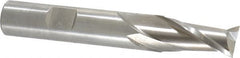 Cleveland - 1/2", 1" LOC, 1/2" Shank Diam, 3-1/4" OAL, 2 Flute, Cobalt Square End Mill - Single End, Uncoated, Spiral Flute, 30° Helix, Centercutting, Right Hand Cut, Right Hand Flute, Series HGC-2 - Benchmark Tooling