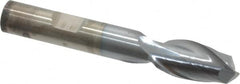 Cleveland - 7/16", 13/16" LOC, 3/8" Shank Diam, 2-11/16" OAL, 2 Flute, Cobalt Square End Mill - Single End, TiCN Finish, Spiral Flute, 30° Helix, Centercutting, Right Hand Cut, Right Hand Flute, Series HGC-2 - Benchmark Tooling