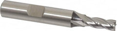 Cleveland - 15/64", 5/8" LOC, 3/8" Shank Diam, 2-7/16" OAL, 4 Flute, High Speed Steel Square End Mill - Single End, Uncoated, Spiral Flute, 30° Helix, Centercutting, Right Hand Cut, Right Hand Flute, Series HG-4C - Benchmark Tooling