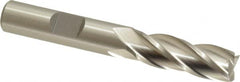 Cleveland - 25/64", 1" LOC, 3/8" Shank Diam, 2-11/16" OAL, 4 Flute, High Speed Steel Square End Mill - Single End, Uncoated, Spiral Flute, 30° Helix, Centercutting, Right Hand Cut, Right Hand Flute, Series HG-4C - Benchmark Tooling