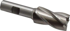 Cleveland - 1", 1-7/8" LOC, 5/8" Shank Diam, 4" OAL, 4 Flute, High Speed Steel Square End Mill - Single End, Uncoated, Spiral Flute, 30° Helix, Centercutting, Right Hand Cut, Right Hand Flute, Series HG-4C - Benchmark Tooling