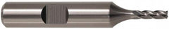 Cleveland - 3/4", 1-5/8" LOC, 5/8" Shank Diam, 3-3/4" OAL, 4 Flute, High Speed Steel Square End Mill - Single End, TiCN Finish, Spiral Flute, 30° Helix, Centercutting, Right Hand Cut, Right Hand Flute, Series HG-4C - Benchmark Tooling