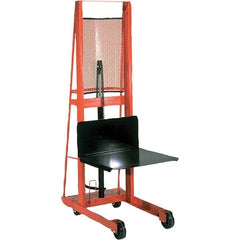 Wesco Industrial Products - 1,000 Lb Capacity, 68" Lift Height, Steel Stacker Manually Operated Lift - Benchmark Tooling
