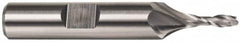 Cleveland - 7/8" Diam, 1-1/2" LOC, 2 Flute High Speed Steel Keyway End Mill - Spiral Flute, TiCN Finish, 7/8" Shank Diam, 4-1/8" OAL, 30° Helix, Centercutting - Benchmark Tooling