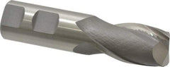 Cleveland - 1", 1-5/8" LOC, 1" Shank Diam, 4-1/2" OAL, 2 Flute, High Speed Steel Square End Mill - Single End, Uncoated, Spiral Flute, 30° Helix, Centercutting, Right Hand Cut, Right Hand Flute, Series HG-2 - Benchmark Tooling