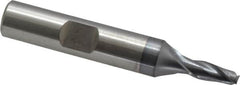 Cleveland - 3/16", 7/16" LOC, 3/8" Shank Diam, 2-3/8" OAL, 2 Flute, High Speed Steel Square End Mill - Single End, TiCN Finish, Spiral Flute, 30° Helix, Centercutting, Right Hand Cut, Right Hand Flute, Series HG-2 - Benchmark Tooling