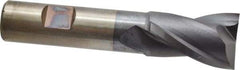 Cleveland - 1", 1-1/2" LOC, 3/4" Shank Diam, 4" OAL, 2 Flute, High Speed Steel Square End Mill - Single End, TiCN Finish, Spiral Flute, 30° Helix, Centercutting, Right Hand Cut, Right Hand Flute, Series HG-2 - Benchmark Tooling