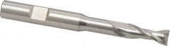 Cleveland - 5/16", 3/4" LOC, 3/8" Shank Diam, 3-5/16" OAL, 2 Flute, High Speed Steel Square End Mill - Single End, Uncoated, Spiral Flute, 30° Helix, Centercutting, Right Hand Cut, Right Hand Flute, Series HGN-2 - Benchmark Tooling