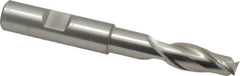 Cleveland - 7/16", 1" LOC, 1/2" Shank Diam, 3-3/4" OAL, 2 Flute, High Speed Steel Square End Mill - Single End, Uncoated, Spiral Flute, 30° Helix, Centercutting, Right Hand Cut, Right Hand Flute, Series HGN-2 - Benchmark Tooling