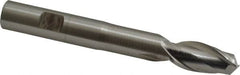 Cleveland - 1/2", 1" LOC, 1/2" Shank Diam, 4" OAL, 2 Flute, High Speed Steel Square End Mill - Single End, Uncoated, Spiral Flute, 30° Helix, Centercutting, Right Hand Cut, Right Hand Flute, Series HGN-2 - Benchmark Tooling