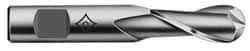 Cleveland - 5/8" Diam, 1-1/8" LOC, 2 Flute High Speed Steel Ball End Mill - TiCN Finish, Single End, 3-3/8" OAL, 1/2" Shank Diam, Spiral Flute - Benchmark Tooling