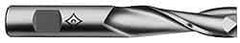 Cleveland - 15/32", 2" LOC, 1/2" Shank Diam, 4" OAL, 2 Flute, High Speed Steel Square End Mill - Single End, Uncoated, Spiral Flute, 30° Helix, Centercutting, Right Hand Cut, Right Hand Flute, Series HG-2 - Benchmark Tooling