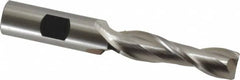 Cleveland - 17/32", 2" LOC, 5/8" Shank Diam, 4-5/8" OAL, 2 Flute, High Speed Steel Square End Mill - Single End, Uncoated, Spiral Flute, 30° Helix, Centercutting, Right Hand Cut, Right Hand Flute, Series HG-2 - Benchmark Tooling