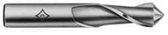 Cleveland - 7/16" Diam, 13/16" LOC, 2 Flute, 90° Point Angle, High Speed Steel Drill Mill - TiN Finish, 2-1/2" OAL, 3/8" Shank Diam - Benchmark Tooling