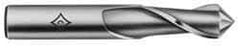 Cleveland - 9/16" Diam, 1-1/8" LOC, 2 Flute, 90° Point Angle, High Speed Steel Drill Mill - TiN Finish, 3-1/8" OAL, 1/2" Shank Diam - Benchmark Tooling