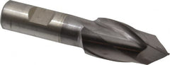 Cleveland - 1" Diam, 1-1/2" LOC, 2 Flute, 90° Point Angle, High Speed Steel Drill Mill - TiCN Finish, 3-1/4" OAL, 3/4" Shank Diam - Benchmark Tooling