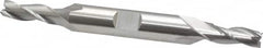 Cleveland - 1/4", 5/8" LOC, 3/8" Shank Diam, 3-3/8" OAL, 3 Flute, High Speed Steel Square End Mill - Double End, Uncoated, Spiral Flute, 30° Helix, Centercutting, Right Hand Cut, Right Hand Flute, Series HD-3 - Benchmark Tooling