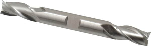 Cleveland - 3/8", 3/4" LOC, 3/8" Shank Diam, 3-1/2" OAL, 3 Flute, High Speed Steel Square End Mill - Double End, Uncoated, Spiral Flute, 30° Helix, Centercutting, Right Hand Cut, Right Hand Flute, Series HD-3 - Benchmark Tooling