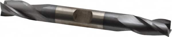 Cleveland - 3/8", 3/4" LOC, 3/8" Shank Diam, 3-1/2" OAL, 3 Flute, High Speed Steel Square End Mill - Double End, TiCN Finish, Spiral Flute, 30° Helix, Centercutting, Right Hand Cut, Right Hand Flute, Series HD-3 - Benchmark Tooling