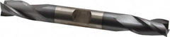 Cleveland - 3/8", 3/4" LOC, 3/8" Shank Diam, 3-1/2" OAL, 3 Flute, High Speed Steel Square End Mill - Double End, TiCN Finish, Spiral Flute, 30° Helix, Centercutting, Right Hand Cut, Right Hand Flute, Series HD-3 - Benchmark Tooling