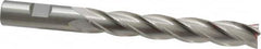 Cleveland - 5/8", 4" LOC, 5/8" Shank Diam, 6-1/8" OAL, 4 Flute, High Speed Steel Square End Mill - Single End, Uncoated, Spiral Flute, 30° Helix, Centercutting, Right Hand Cut, Right Hand Flute, Series HG-4C - Benchmark Tooling