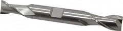 Cleveland - 1/2", 13/16" LOC, 1/2" Shank Diam, 4-1/8" OAL, 2 Flute, Cobalt Square End Mill - Double End, Uncoated, Spiral Flute, 30° Helix, Centercutting, Right Hand Cut, Right Hand Flute, Series HDC-2 - Benchmark Tooling