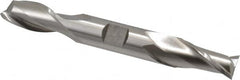 Cleveland - 5/8", 1-1/8" LOC, 5/8" Shank Diam, 5" OAL, 2 Flute, Cobalt Square End Mill - Double End, Uncoated, Spiral Flute, 30° Helix, Centercutting, Right Hand Cut, Right Hand Flute, Series HDC-2 - Benchmark Tooling