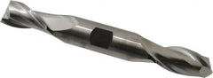 Cleveland - 11/16", 1-5/16" LOC, 3/4" Shank Diam, 5-5/8" OAL, 2 Flute, Cobalt Square End Mill - Double End, Uncoated, Spiral Flute, 30° Helix, Centercutting, Right Hand Cut, Right Hand Flute, Series HDC-2 - Benchmark Tooling