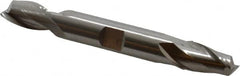 Cleveland - 15/32", 13/16" LOC, 1/2" Shank Diam, 4-1/8" OAL, 2 Flute, Cobalt Square End Mill - Double End, Uncoated, Spiral Flute, 30° Helix, Centercutting, Right Hand Cut, Right Hand Flute, Series HDC-2 - Benchmark Tooling
