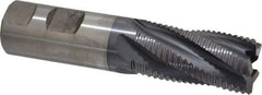 Cleveland - 1" Diam, Coarse Pitch, 2" LOC, 5 Flute Powdered Metal Roughing Square End Mill - TiCN Finish, 4-1/2" OAL, 1" Shank Diam, Single End, 30° Helix - Benchmark Tooling
