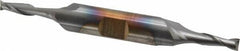 Cleveland - 5/32", 7/16" LOC, 3/8" Shank Diam, 3-1/8" OAL, 2 Flute, Cobalt Square End Mill - Double End, TiCN Finish, Spiral Flute, 30° Helix, Centercutting, Right Hand Cut, Right Hand Flute, Series HDC-2 - Benchmark Tooling