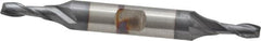 Cleveland - 3/16", 7/16" LOC, 3/8" Shank Diam, 3-1/4" OAL, 2 Flute, Cobalt Square End Mill - Double End, TiCN Finish, Spiral Flute, 30° Helix, Centercutting, Right Hand Cut, Right Hand Flute, Series HDC-2 - Benchmark Tooling