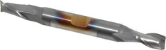 Cleveland - 5/16", 9/16" LOC, 3/8" Shank Diam, 3-1/2" OAL, 2 Flute, Cobalt Square End Mill - Double End, TiCN Finish, Spiral Flute, 30° Helix, Centercutting, Right Hand Cut, Right Hand Flute, Series HDC-2 - Benchmark Tooling