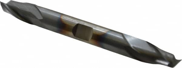 Cleveland - 3/8", 9/16" LOC, 3/8" Shank Diam, 3-1/2" OAL, 2 Flute, Cobalt Square End Mill - Double End, TiCN Finish, Spiral Flute, 30° Helix, Centercutting, Right Hand Cut, Right Hand Flute, Series HDC-2 - Benchmark Tooling