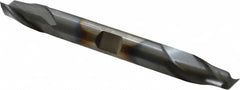 Cleveland - 3/8", 9/16" LOC, 3/8" Shank Diam, 3-1/2" OAL, 2 Flute, Cobalt Square End Mill - Double End, TiCN Finish, Spiral Flute, 30° Helix, Centercutting, Right Hand Cut, Right Hand Flute, Series HDC-2 - Benchmark Tooling