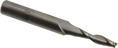 Onsrud - 5/32" Cutting Diam x 5/8" Length of Cut, 2 Flute, Upcut Spiral Router Bit - Uncoated, Right Hand Cut, Solid Carbide, 2" OAL x 1/4" Shank Diam, Double Edge, 30° Helix Angle - Benchmark Tooling