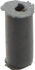 Cratex - 1/4" Max Diam x 1/2" Long, Cylinder, Rubberized Point - Very Fine Grade, Silicon Carbide, 1/16" Arbor Hole, Unmounted - Benchmark Tooling