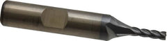 Cleveland - 1/8", 3/8" LOC, 3/8" Shank Diam, 2-5/16" OAL, 4 Flute, Powdered Metal Square End Mill - Single End, TiCN Finish, Spiral Flute, 37° Helix, Centercutting, Right Hand Cut, Right Hand Flute, Series PM-4 - Benchmark Tooling