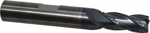 Cleveland - 5/16", 3/4" LOC, 3/8" Shank Diam, 2-1/2" OAL, 4 Flute, Powdered Metal Square End Mill - Single End, TiCN Finish, Spiral Flute, 37° Helix, Centercutting, Right Hand Cut, Right Hand Flute, Series PM-4 - Benchmark Tooling