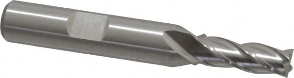 Cleveland - 17/64", 3/4" LOC, 3/8" Shank Diam, 2-1/2" OAL, 4 Flute, Cobalt Square End Mill - Single End, Uncoated, Spiral Flute, 30° Helix, Centercutting, Right Hand Cut, Right Hand Flute, Series HGC-4C - Benchmark Tooling