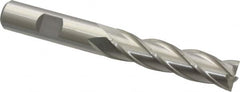 Cleveland - 1/2", 2" LOC, 1/2" Shank Diam, 4" OAL, 4 Flute, Cobalt Square End Mill - Single End, Uncoated, Spiral Flute, 30° Helix, Centercutting, Right Hand Cut, Right Hand Flute, Series HGC-4C - Benchmark Tooling