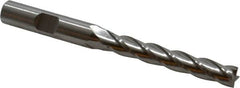 Cleveland - 5/16", 2" LOC, 3/8" Shank Diam, 3-1/4" OAL, 4 Flute, Cobalt Square End Mill - Single End, Uncoated, Spiral Flute, 30° Helix, Centercutting, Right Hand Cut, Right Hand Flute, Series HGC-4C - Benchmark Tooling