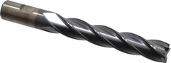 Cleveland - 3/4", 4" LOC, 3/4" Shank Diam, 6-1/4" OAL, 4 Flute, Cobalt Square End Mill - Single End, TiCN Finish, Spiral Flute, 30° Helix, Centercutting, Right Hand Cut, Right Hand Flute, Series HGC-4C - Benchmark Tooling