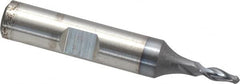 Cleveland - 1/8" Diam, 3/8" LOC, 2 Flute Cobalt Ball End Mill - TiCN Finish, Single End, 2-5/16" OAL, 3/8" Shank Diam, Spiral Flute - Benchmark Tooling