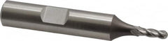 Cleveland - 1/8" Diam, 3/8" LOC, 4 Flute Cobalt Ball End Mill - Uncoated, Single End, 2-5/16" OAL, 3/8" Shank Diam, Spiral Flute - Benchmark Tooling